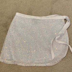 COPY - Bachelorette sequin and white sarong for bride